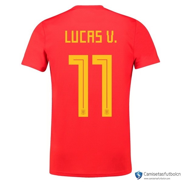 Camiseta Seleccion España Primera equipo Lucas V. 2018 Rojo